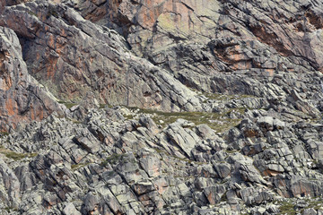 Rocky slope of the mountain