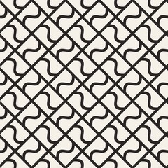 Vector Seamless Black and White Tracery Pattern. Vector illustration