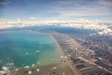 View from airplane window