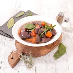 beef stew and carrot