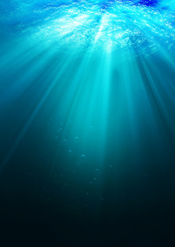 Fototapeta underwater background, over light 