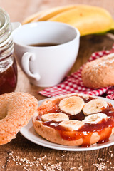 Sesame bagels. 
