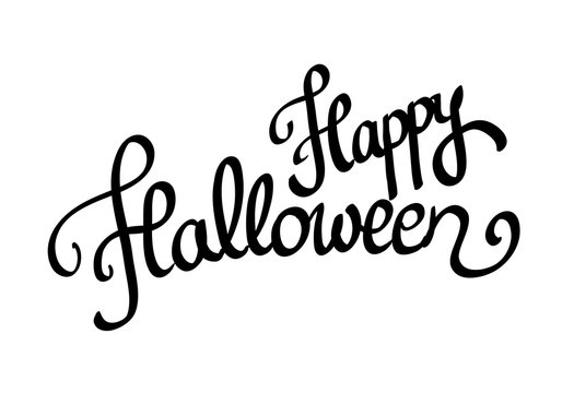 Calligraphic Halloween vector 