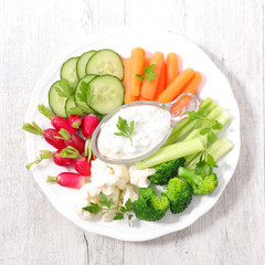 vegetable and dip