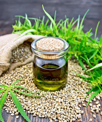 Oil hemp with seed on board