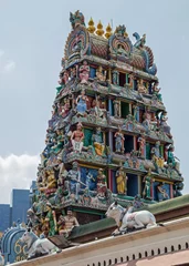 Wall murals Temple Hinduistic temple in Singapore