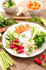 vegetable and dip