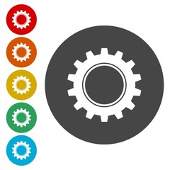 Cogwheel gear mechanism icon 