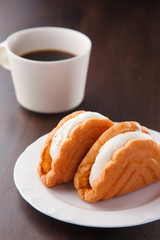 ワッフルとコーヒー