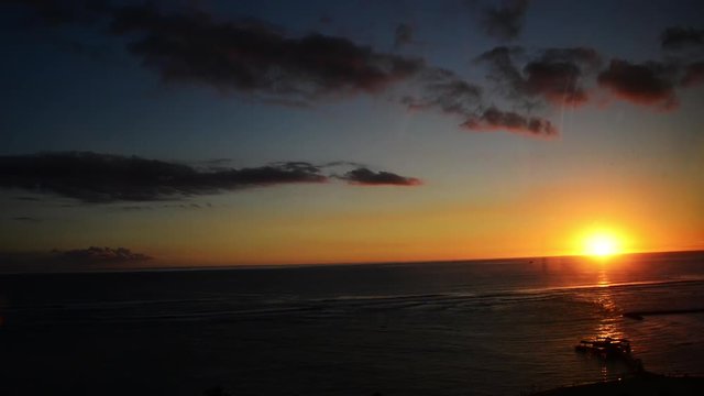 Scenic Hawaii seascape sunset.