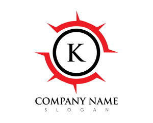 Fototapeta na wymiar Circle K Letter Logo