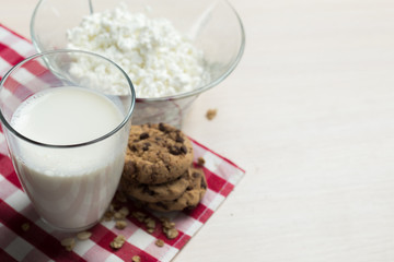 milk, cottage cheese - dairy products