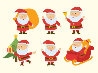 Set of Santa Claus
