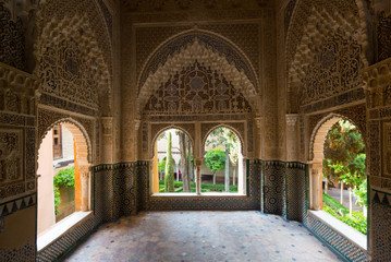 Fototapeta na wymiar Viewpoint Lin-dar-Aixa (Mirador de Lin-dar-Aixa) at Alhambra
