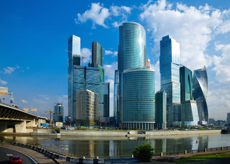 Fototapeta na wymiar moscow city center editorial