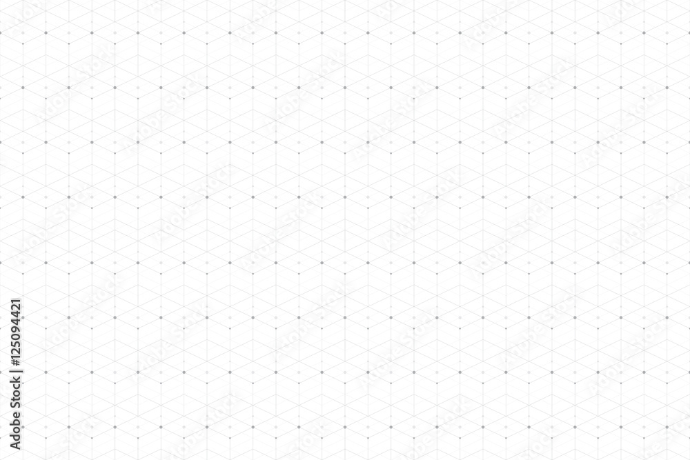 Poster Geometric abstract pattern with connected line and dots. Graphic seamless background connectivity. Modern stylish polygonal backdrop for your design. Vector illustration.
