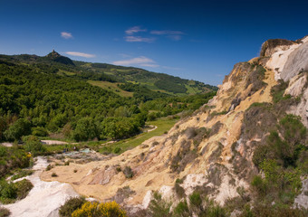 Fototapeta na wymiar Val d'Orcia, Siena, Tuscany, Italy - Excursion in Mountain Bike