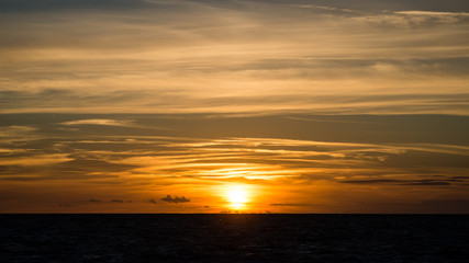 colorful sunrise over the lake