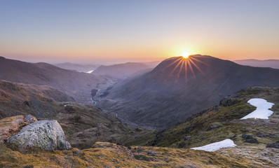 A view towards St Sunday Crag from Dollywaggon Pike in the Lake District