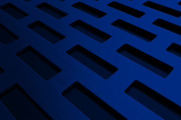 Rectangular metal grate, speaker grille