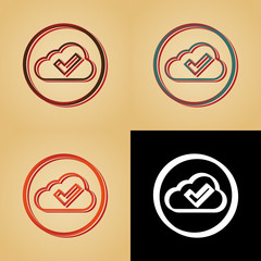 ikona w stylu retro © vempireart