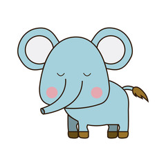 elephant cute animal icon image vector illustration design 