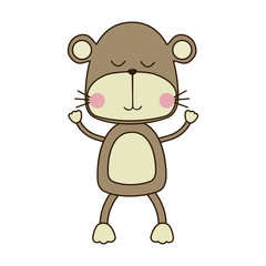 monkey cute animal icon image vector illustration design 