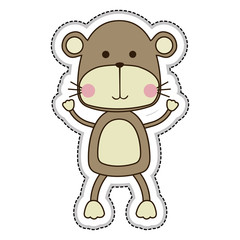 monkey cute animal icon image vector illustration design 
