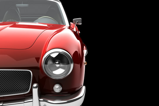 Fototapeta Concept vintage red car