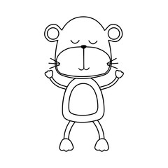monkey cute animal icon image vector illustration design 
