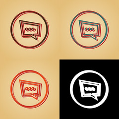 ikona w stylu retro © vempireart