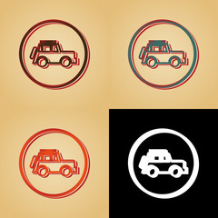 ikona w stylu retro © vempireart