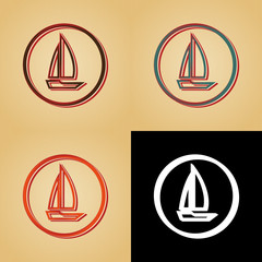 ikona w stylu retro © vempireart