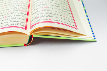 Closeup of Islamic Book Holy Quran