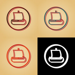 ikona w stylu retro © vempireart