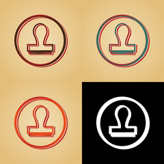 ikona w stylu retro © vempireart