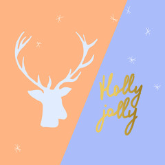 Christmas elegant postcard.