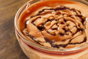 Delicious Papaya cream with Cassis Liquor