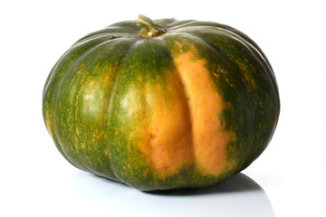 Not ripe pumpkin isolated