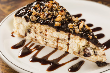 Souffle with chocolate. Dutch Pie.