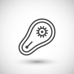 Microbe line icon
