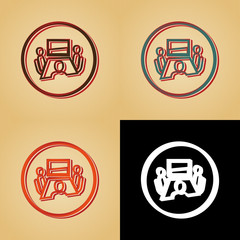 ikona w stylu retro © vempireart