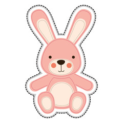 bunny toy icon image vector illustration design 