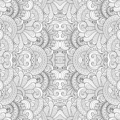 Vector Seamless Abstract Black and White Tribal Pattern