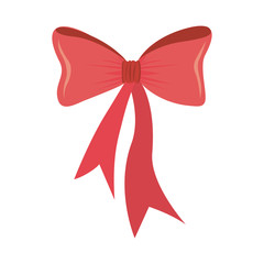 ribbon bow icon image vector illustration design 