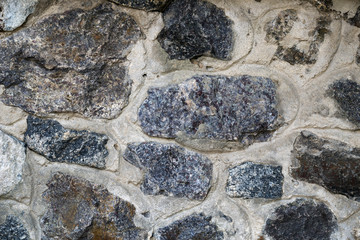 texture of stone masonry construction