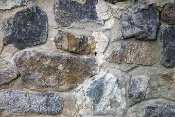 texture of stone masonry construction
