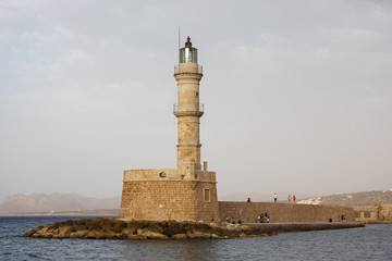 Fototapeta premium Lighthouse of Chania town, Greece