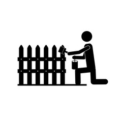 contractor or handy man icon image vector illustration design 