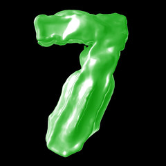 number 7 milk green